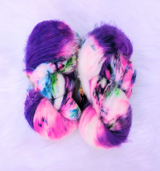 RTS Purple Hearts - 100g Brushed Merino lace