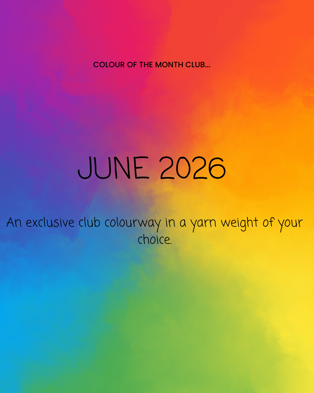 PRE ORDER - Colour of the Month Club - June 2026